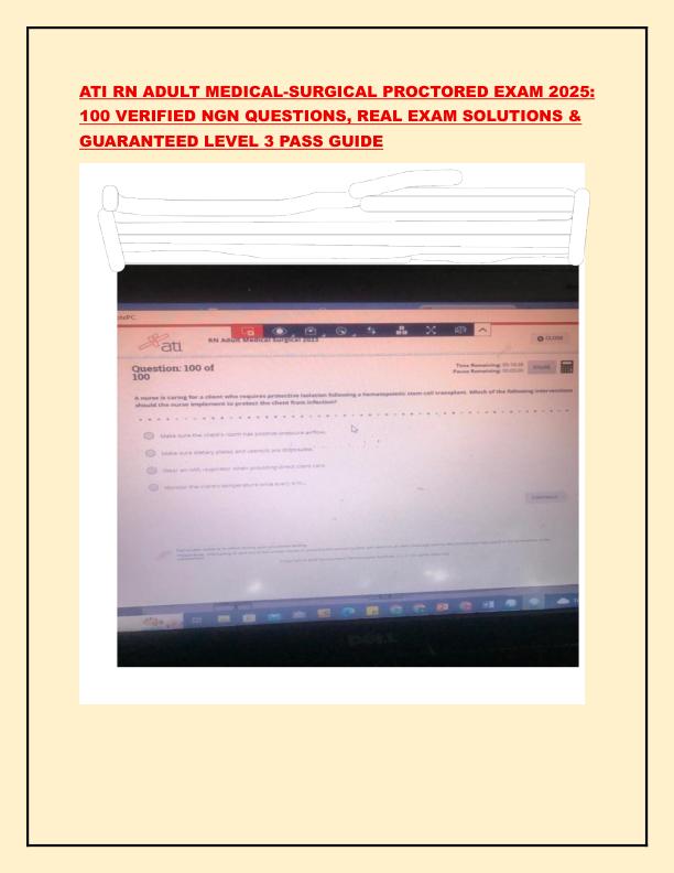 ATI RN ADULT MEDICAL