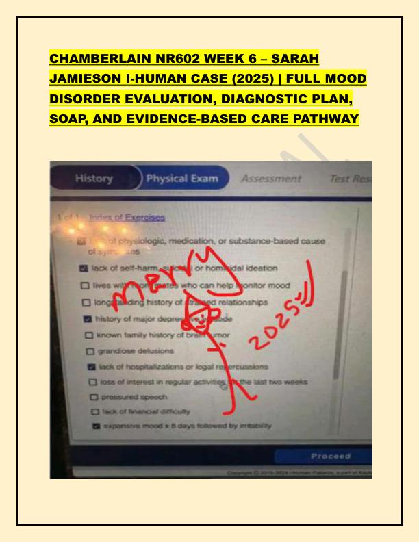 CHAMBERLAIN NR602 WEEK 6