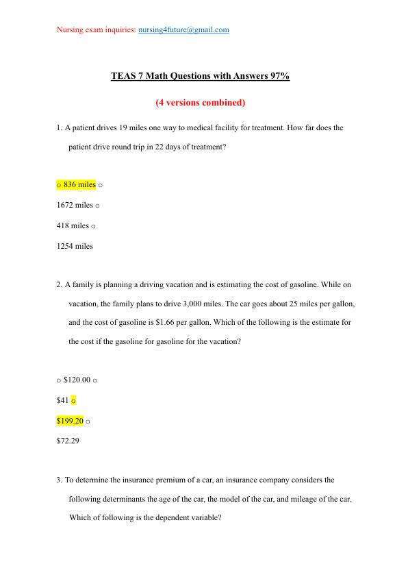 ATI TEAS VERSION 7 MATHS 2024 (4 versions combined).pdf