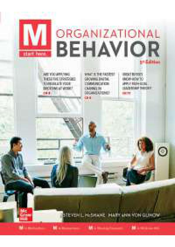 SOLUTION MANUAL FOR M ORGANIZATIONAL BEHAVIOR 5TH EDITION BY STEVEN MCSHANE, MARY VON GLINOW.pdf