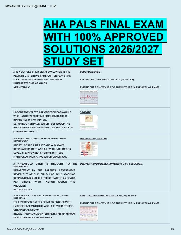 mobile-preview-AHA PALS FINAL EXAM  WITH 100% APPROVED  SOLUTIONS 2026/2027  STUDY SET