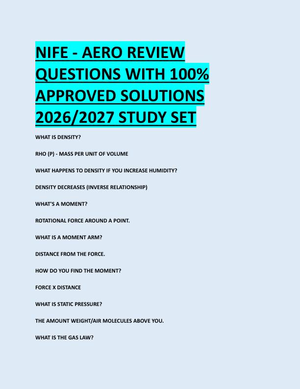mobile-preview-NIFE - AERO REVIEW  QUESTIONS WITH 100%  APPROVED SOLUTIONS  2026/2027 STUDY SET