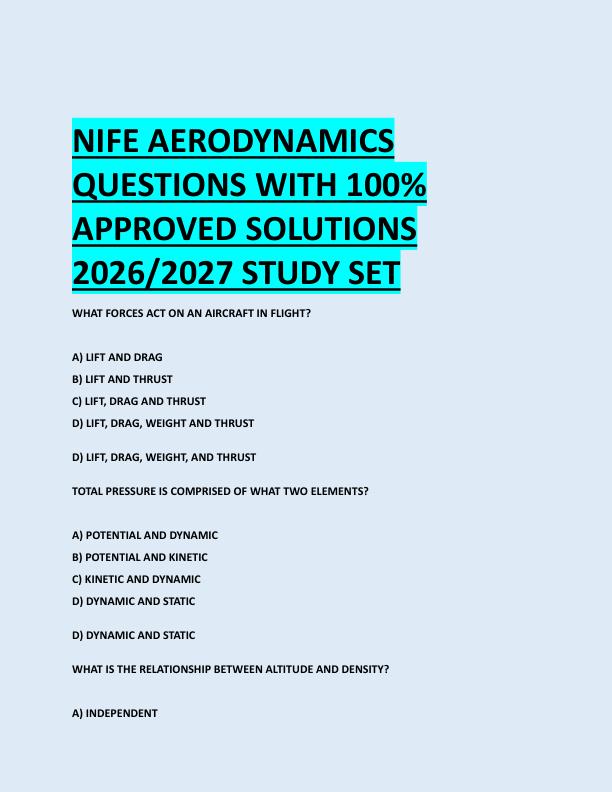 mobile-preview-NIFE AERODYNAMICS  QUESTIONS WITH 100%  APPROVED SOLUTIONS  2026/2027 STUDY SET