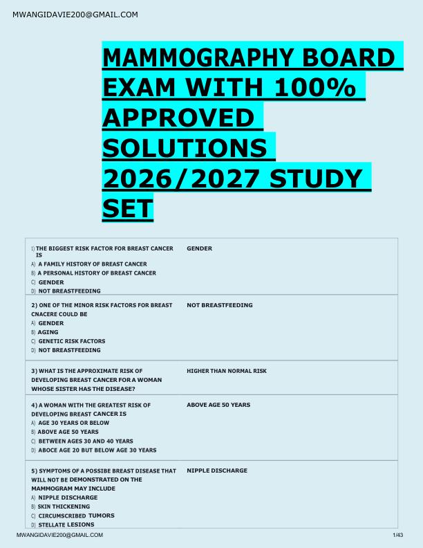 mobile-preview-  MAMMOGRAPHY BOARD  EXAM WITH 100%  APPROVED  SOLUTIONS  2026/2027 STUDY  SET 