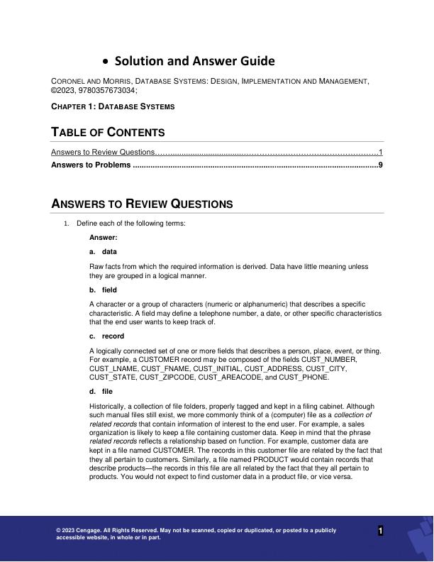 Solution Manual for Database Systems Design, Implementation, & Management, 14th Edition Carlos Coronel, Steven Morris.pdf