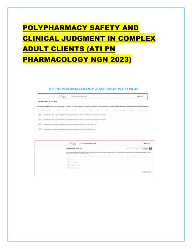 POLYPHARMACY SAFETY AND CLINICAL JUDGMENT IN COMPLEX ADULT CLIENTS