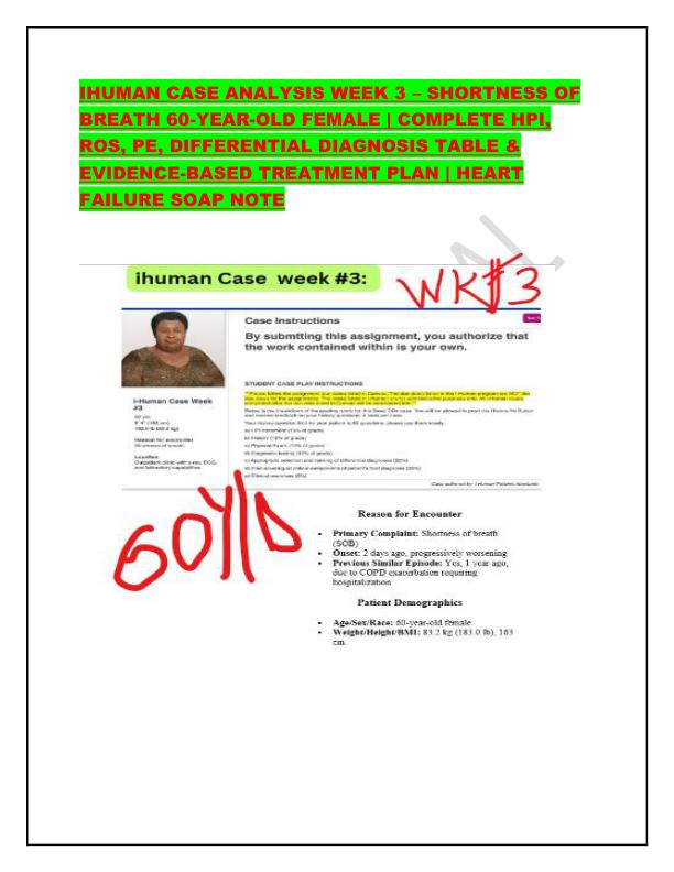 IHUMAN CASE ANALYSIS WEEK 3