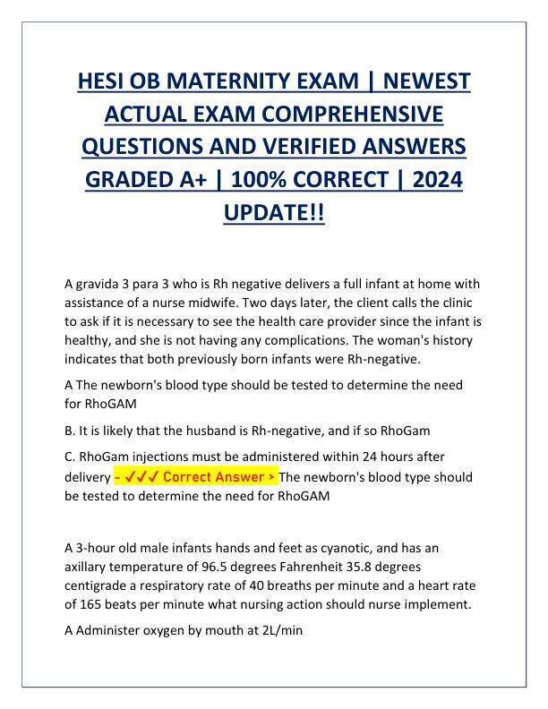 HESI OB MATERNITY EXAM.pdf