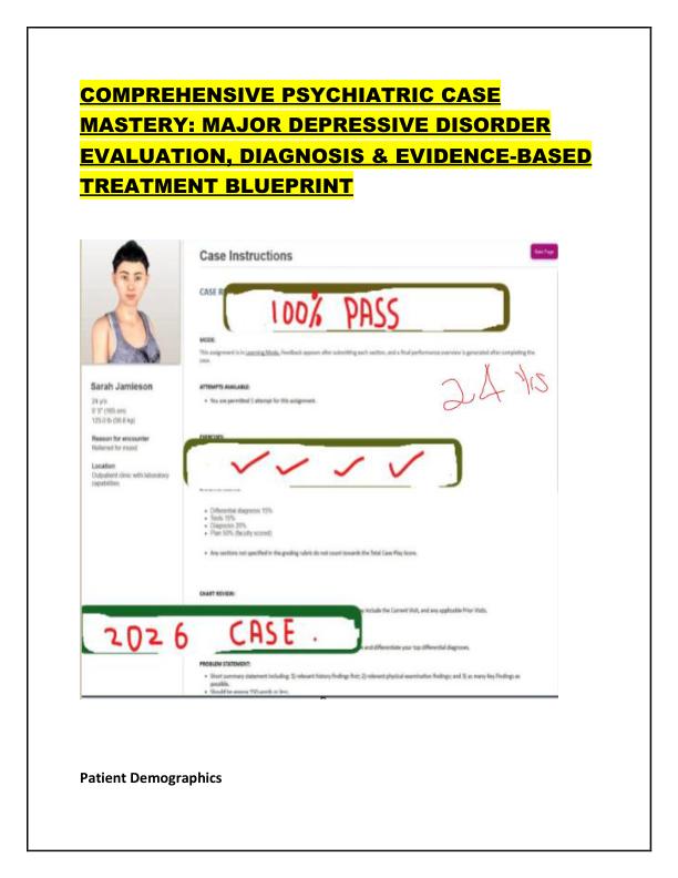 COMPREHENSIVE PSYCHIATRIC CASE MASTERY