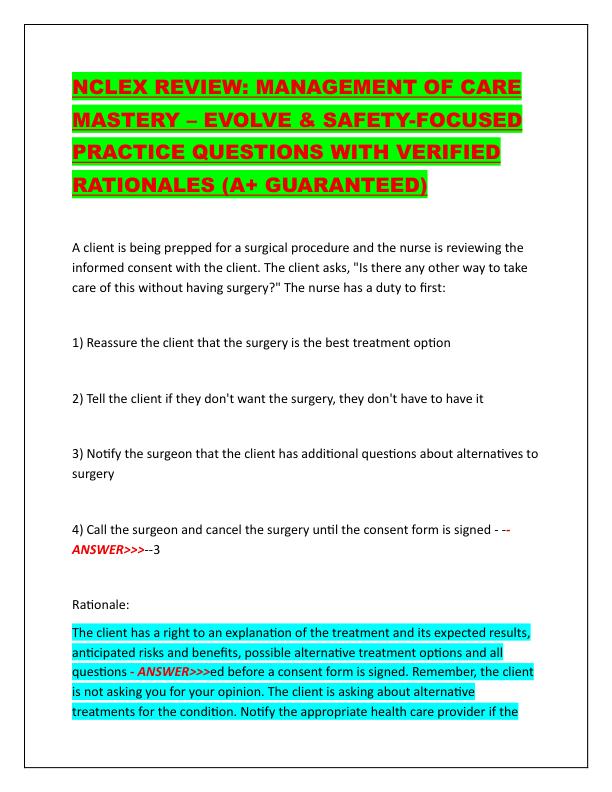 NCLEX REVIEW