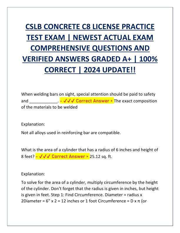 CSLB CONCRETE C8 LICENSE PRACTICE TEST EXAM.pdf