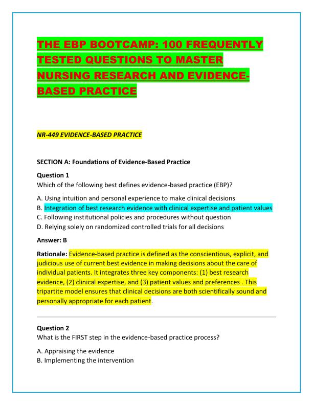 THE EBP BOOTCAMP
