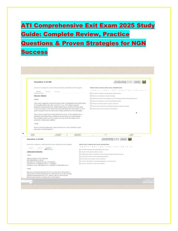 ATI Comprehensive Exit Exam 2025 Study Guide