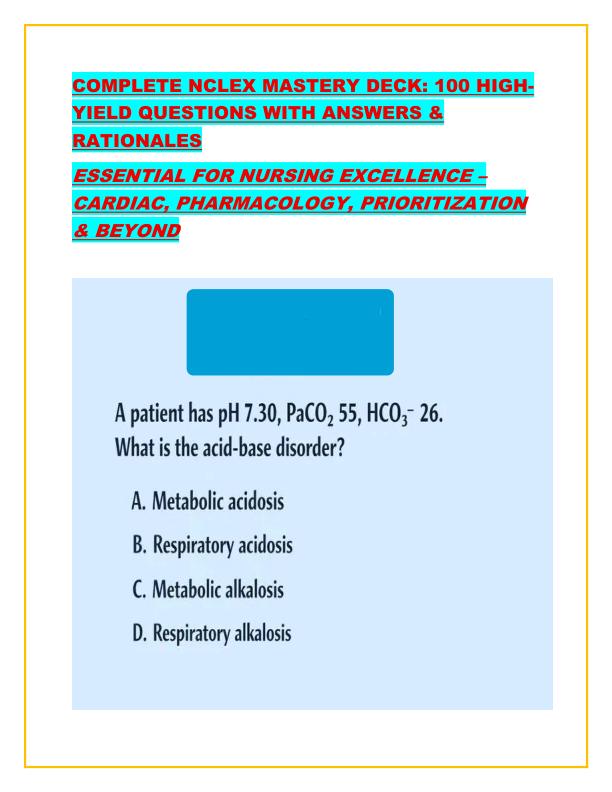 COMPLETE NCLEX MASTERY DECK
