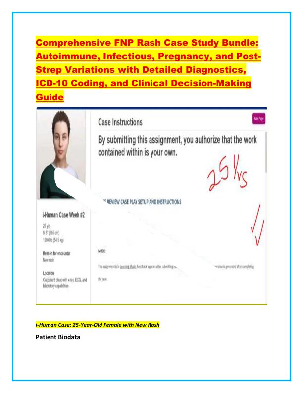 Comprehensive FNP Rash Case Study Bundle