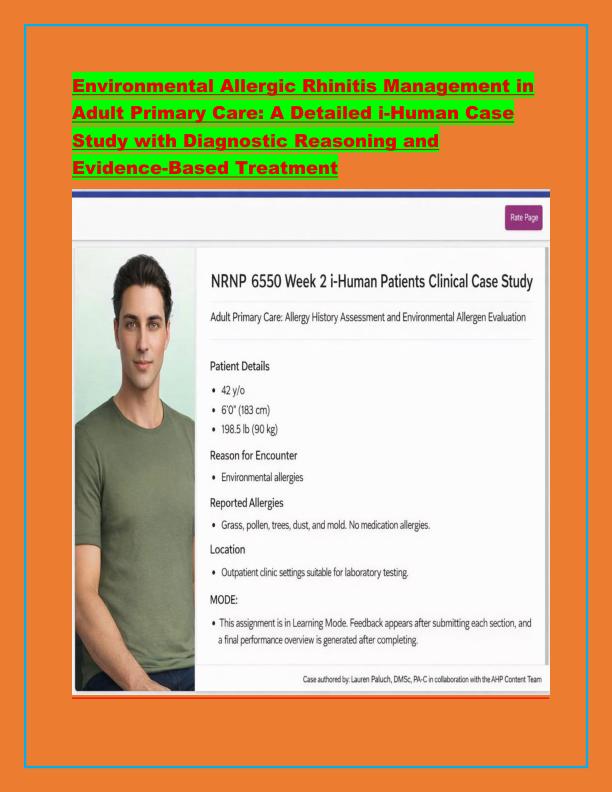 Environmental Allergic Rhinitis Management in Adult Primary Care