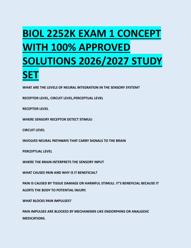 mobile-preview-BIOL 2252K EXAM 1 CONCEPT  WITH 100% APPROVED  SOLUTIONS 2026/2027 STUDY  SET 