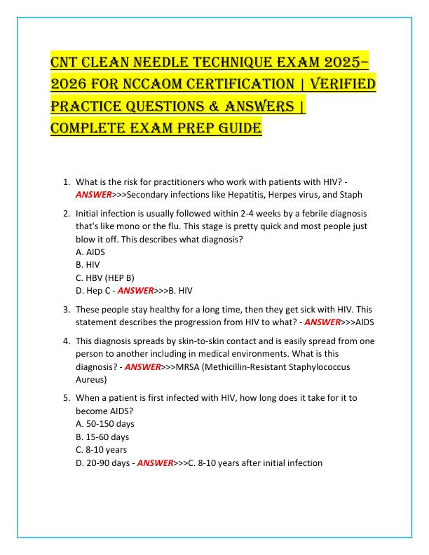 mobile-preview-CNT CLEAN NEEDLE TECHNIQUE EXAM 2025