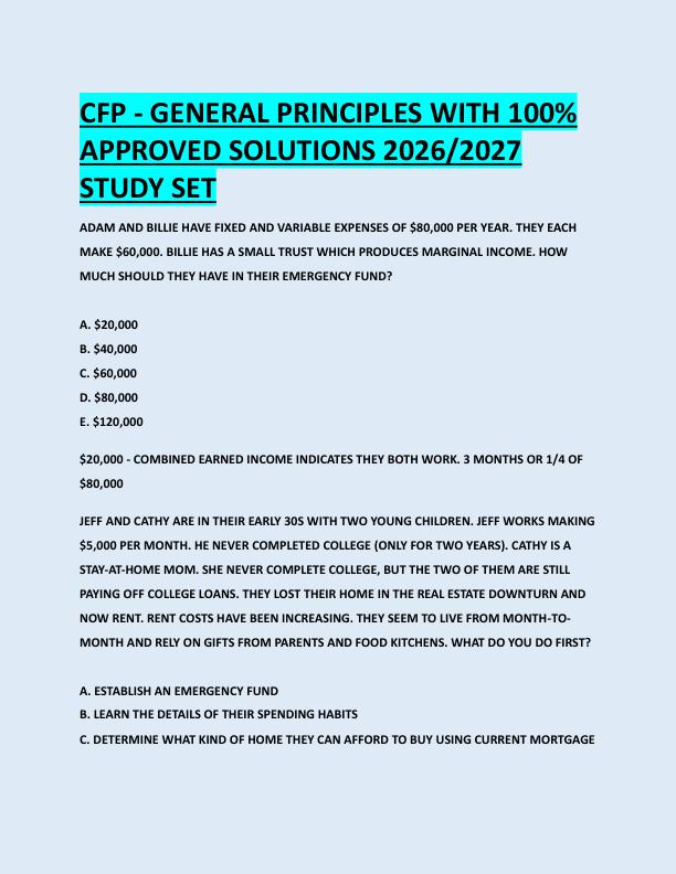 CFP - GENERAL PRINCIPLES WITH 100%  APPROVED SOLUTIONS 2026/2027  STUDY SET CFP - GENERAL PRINCIPLES WITH 100%  APPROVED SOLUTIONS 2026/2027  STUDY SET 