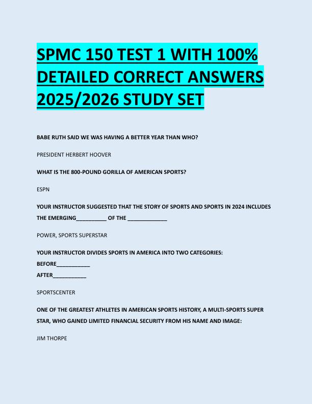 mobile-preview-SPMC 150 TEST 1 WITH 100%  DETAILED CORRECT ANSWERS  2025/2026 STUDY SET 