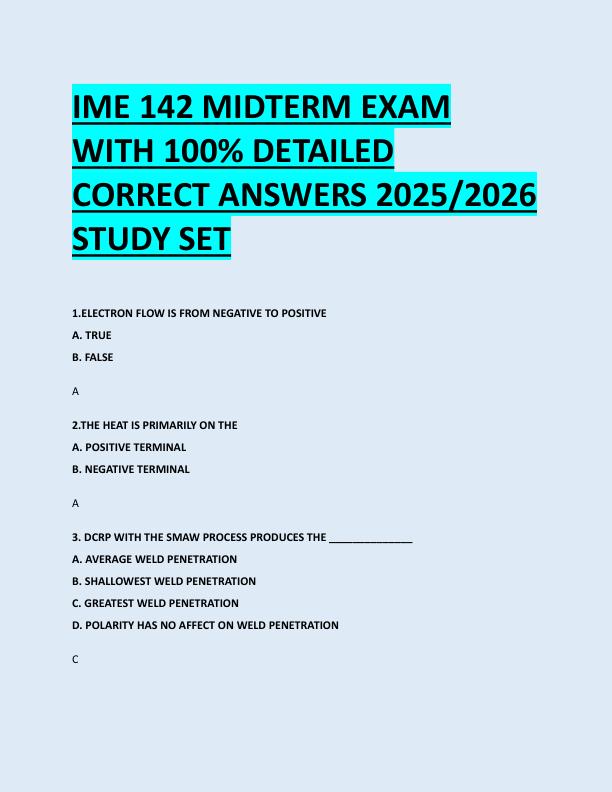 mobile-preview-IME 142 MIDTERM EXAM  WITH 100% DETAILED  CORRECT ANSWERS 2025/2026  STUDY SET 
