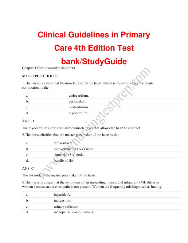 Latest 2023 Clinical Guidelines in Primary Care 4th Edition Test bank  All Chapters.pdf