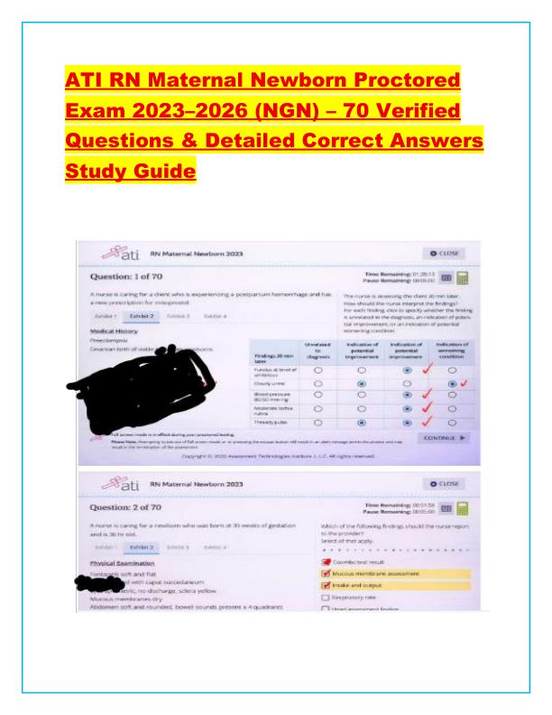 mobile-preview-ATI RN Maternal Newborn Proctored Exam 2023 1