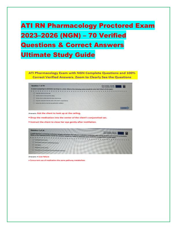 mobile-preview-ATI RN Pharmacology Proctored Exam 2023