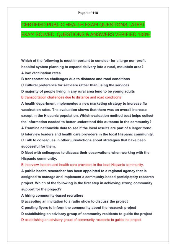 mobile-preview-CERTIFIED PUBLIC HEALTH EXAM QUESTIONS LATEST EXAM SOLVED  QUESTIONS & ANSWERS VERIFIED 100%  