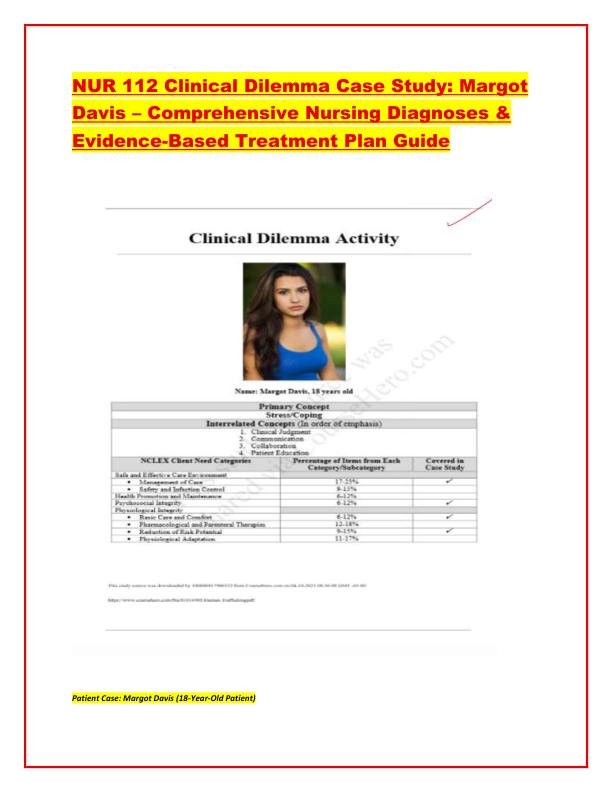 NUR 112 Clinical Dilemma Case Study
