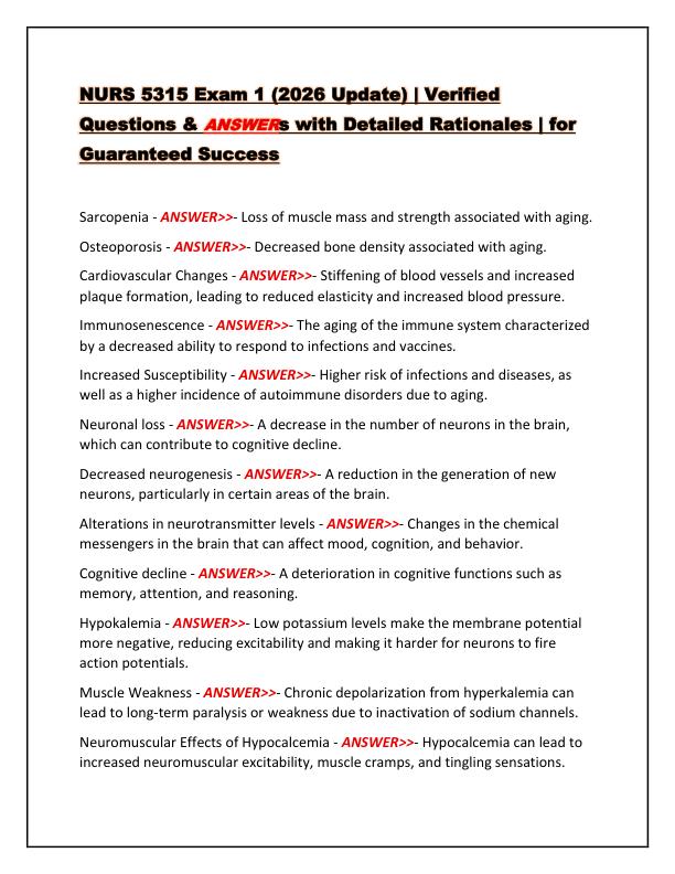 NURS 5315 Exam 1