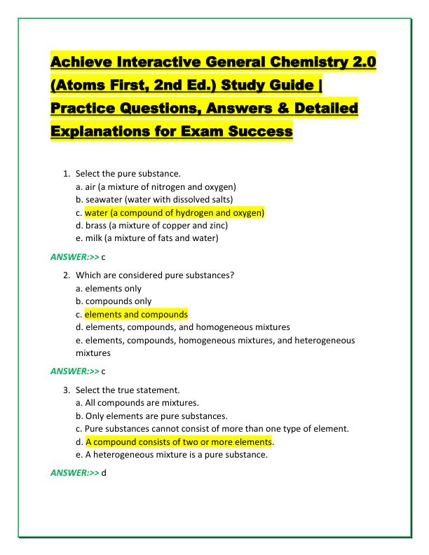 Achieve Interactive General Chemistry 2