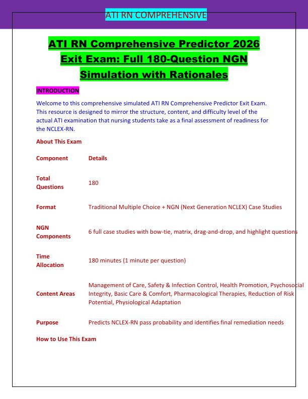 ATI RN Comprehensive