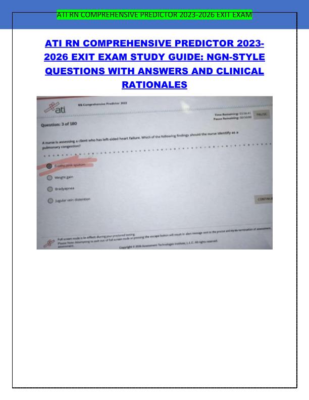 ATI RN Comprehensive Predictor 2023 3