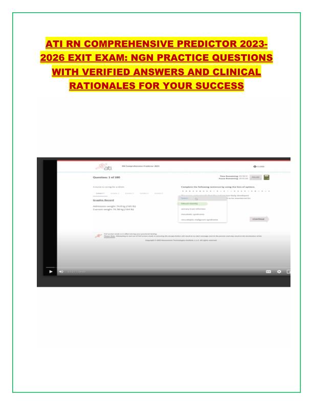 ATI RN COMPREHENSIVE PREDICTOR 2023 1