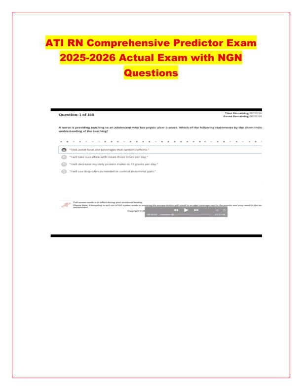 ATI RN Comprehensive Predictor Exam 2025