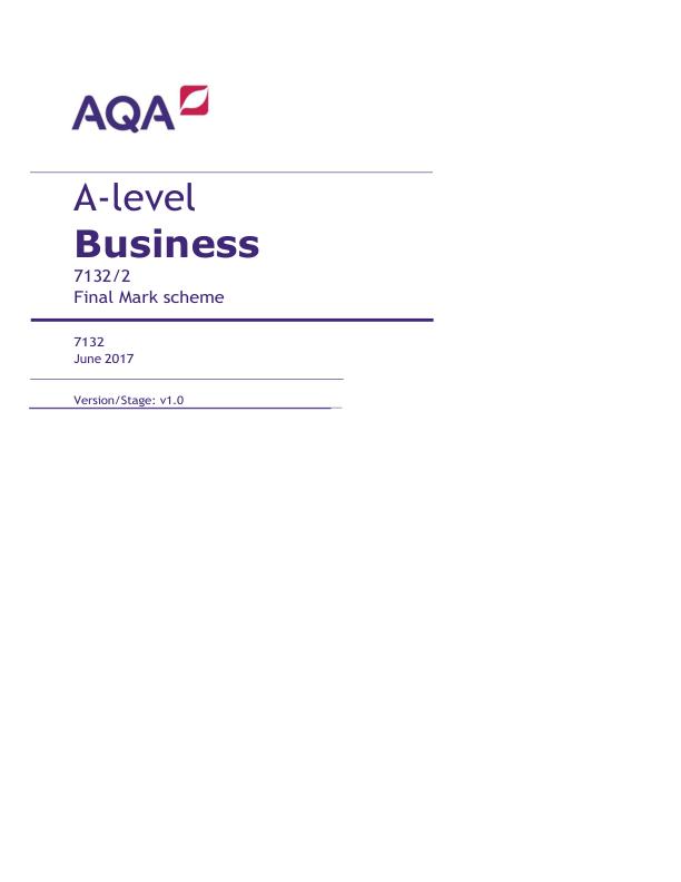 A Level Paper 2 – Mark Scheme (MS) Official Examiner Answers PDF