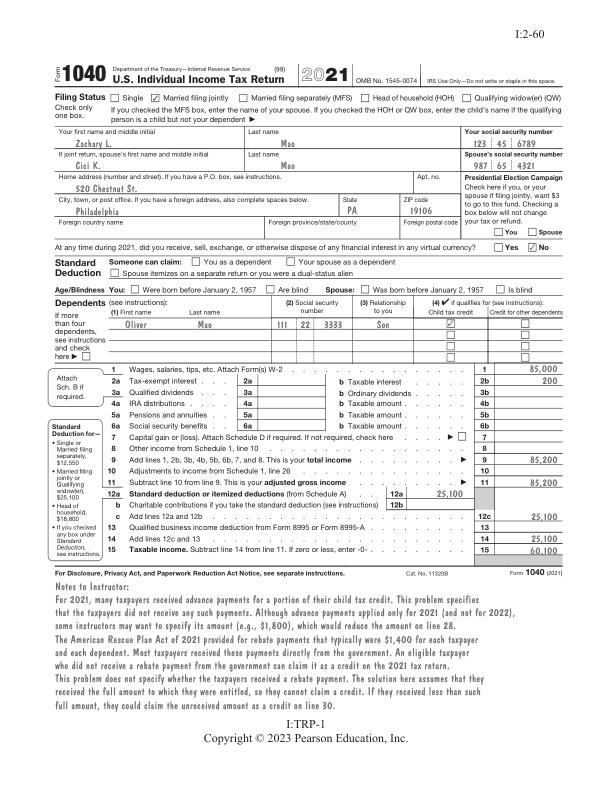 Report Pearson's Federal Taxation 2023 Individuals, 36th Edition by Timothy J. Rupert, Kenneth E. Anderson, David S Hulse Chapte 2-17