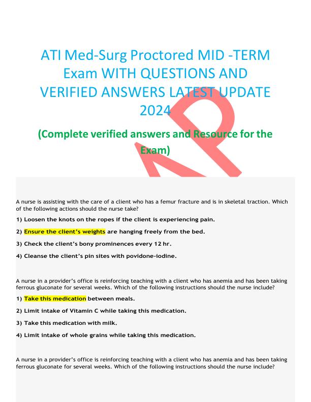 mobile-preview-ATI Med-Surg Proctored MID -TERM Exam 