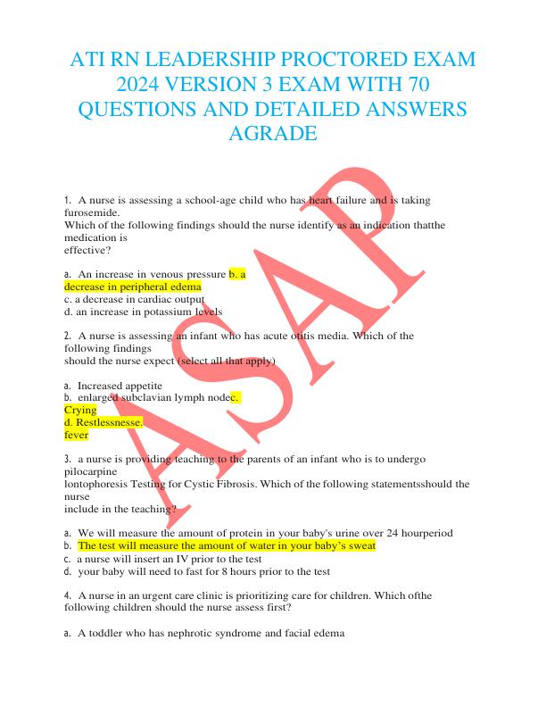 ATI_RN_LEADERSHIP_PROCTORED_EXAM_2024_VERSION_3_EXAM_WITH_70_QUESTIONS