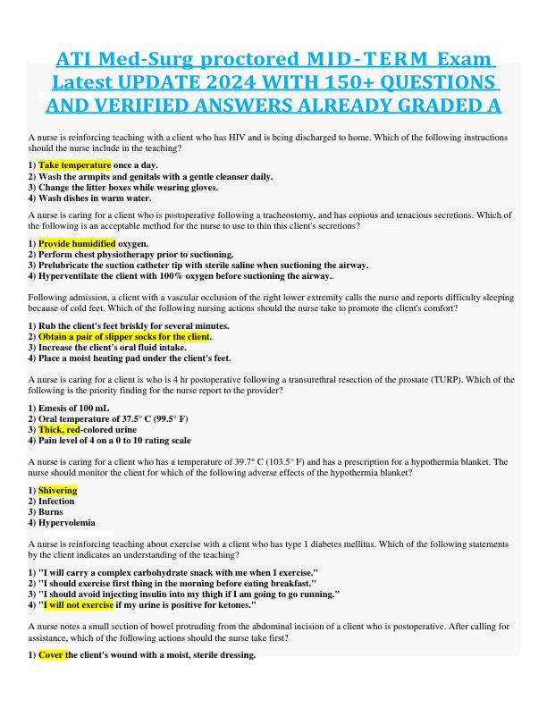 ATI_Med_Surg_proctored_MID_TERM_Exam_Latest_UPDATE_2024_WITH_150+