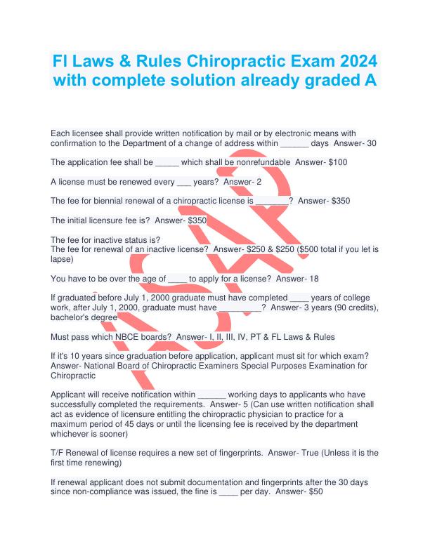 mobile-preview-Fl_Laws_&_Rules_Chiropractic_Exam_2024_with_complete_solution_already