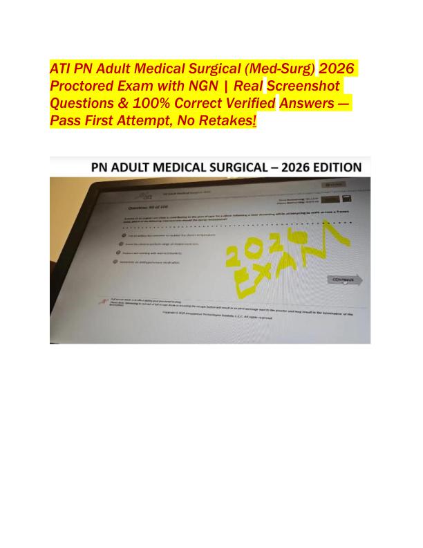 Actual ATI PN Adult Medical Surgical