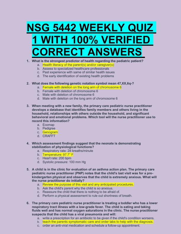 mobile-preview-NSG 5442 WEEKLY QUIZ  1 WITH 100% VERIFIED  CORRECT ANSWERS 