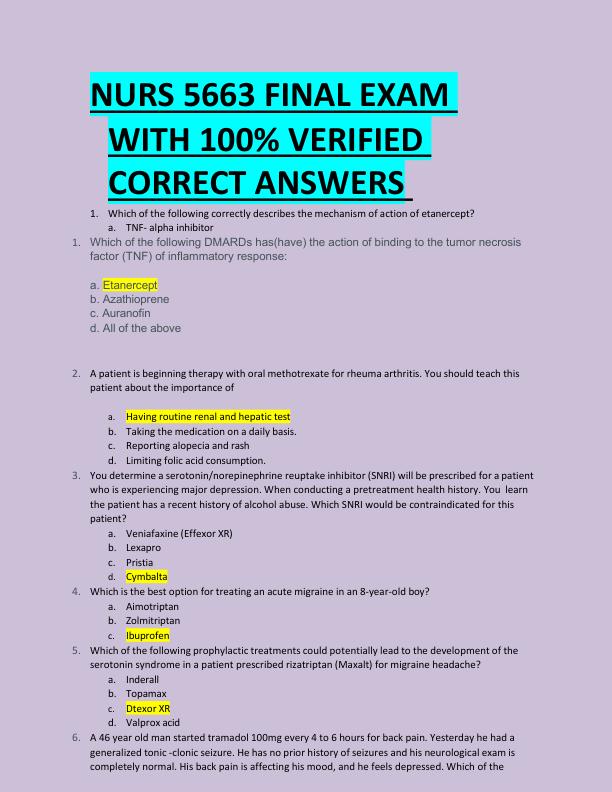 mobile-preview-NURS 5663 FINAL EXAM  WITH 100% VERIFIED  CORRECT ANSWERS