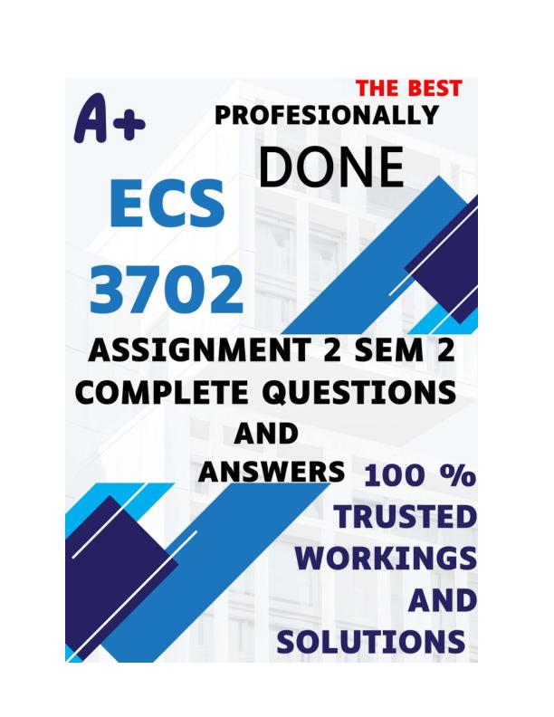 ECS3702 Semester 2 Assignment 2 2025