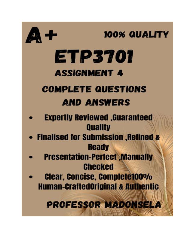 cAssignment 4 Semester 1 2025 All questions fully answered