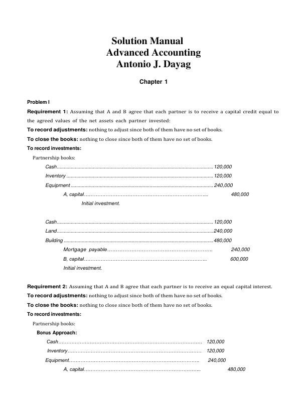 mobile-preview-Solution Manual Advanced Accounting Antonio J. Dayag Chapter 1-11 | (Complete 100%A+ Guide)