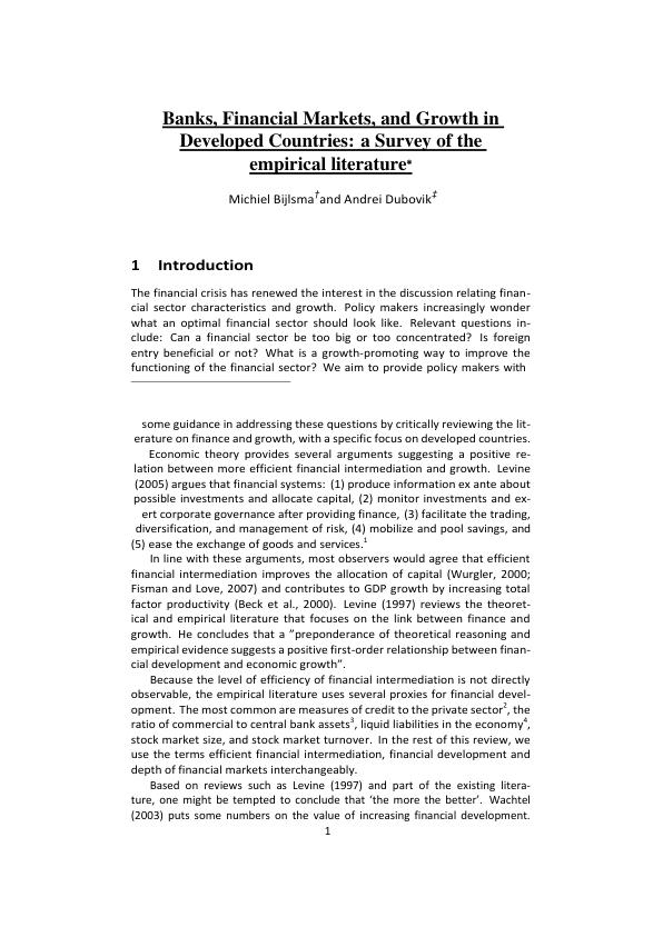 mobile-preview-Solution Manual For Banks, Financial Markets, and Growth in Developed Countries (A Survey of the empirical literatur) by Michiel Bijlsma†and Andrei Dubovik