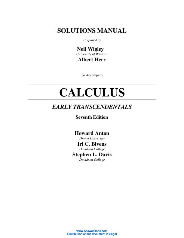 mobile-preview-Solution Manual For Calculas Early Transcendentals Seventh Edition Prepared by Neil Wigley University of Windsor Albert Herr